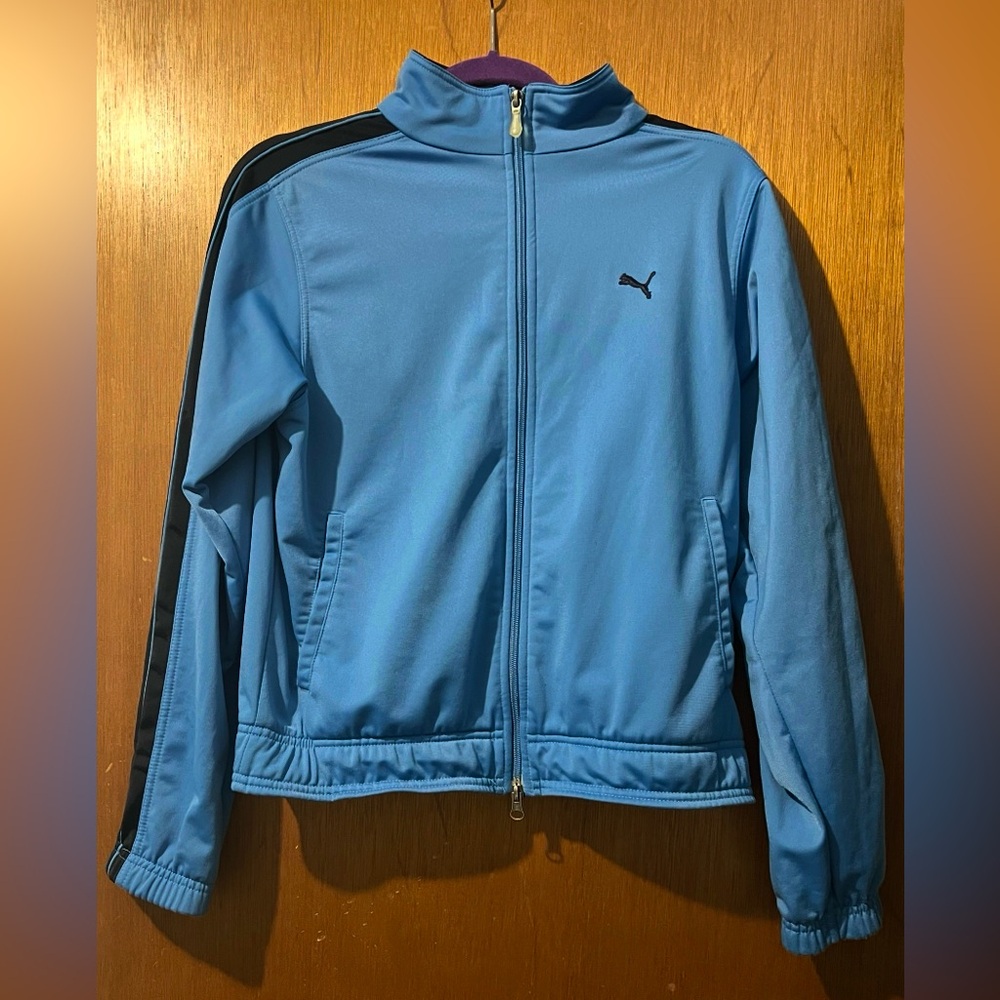Puma Women’s Blue Track Jacket ASO Jessica Simpson Newlyweds Size Large Y2K